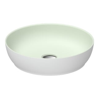 Duravit Aufsatzwaschtisch DuroCast + Sivida d 40cm, I.Fa Blassgrün m, Auß.Fa w m