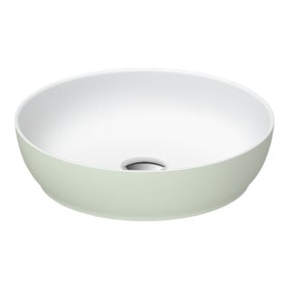 Duravit Aufsatzwaschtisch DuroCast + Sivida d 40cm, I.Fa w m, Auß.Farbe blassgrün ma