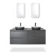 Duravit Aufsatzwaschtisch DuroCast + Sivida d 40cm, I.Fa w m, Auß.Farbe dunkelgr. ma