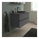 Duravit Aufsatzwaschtisch DuroCast + Sivida d 40cm, I.Fa w m, Auß.Farbe dunkelgr. ma