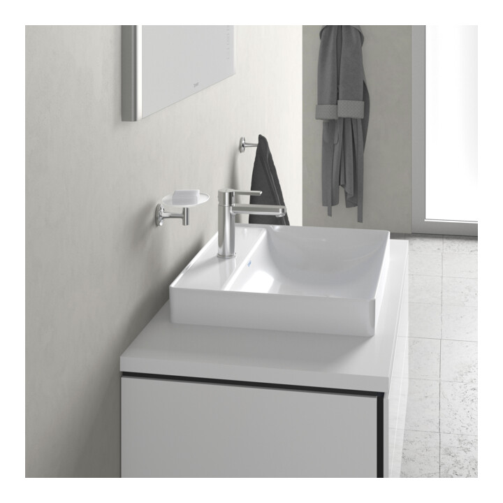 Duravit Aufsatzwaschtisch geschli. DuraSquare 60x47cm, o. ÜL, m HLB, 1 Hahnloch, weiß