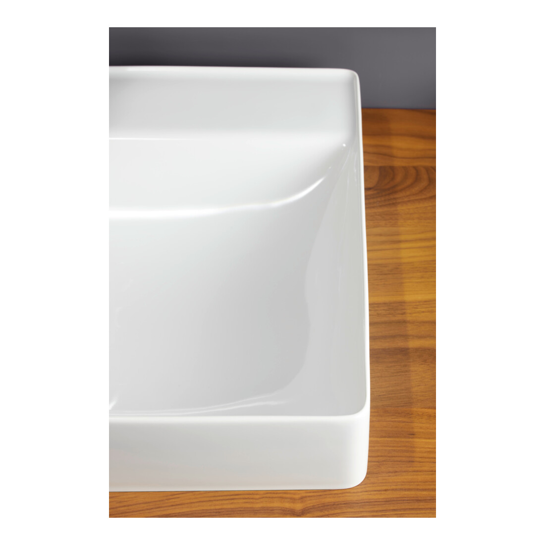 Duravit Aufsatzwaschtisch geschli. DuraSquare 60x47cm, o. ÜL, m HLB, o. Hahnloch, weiß