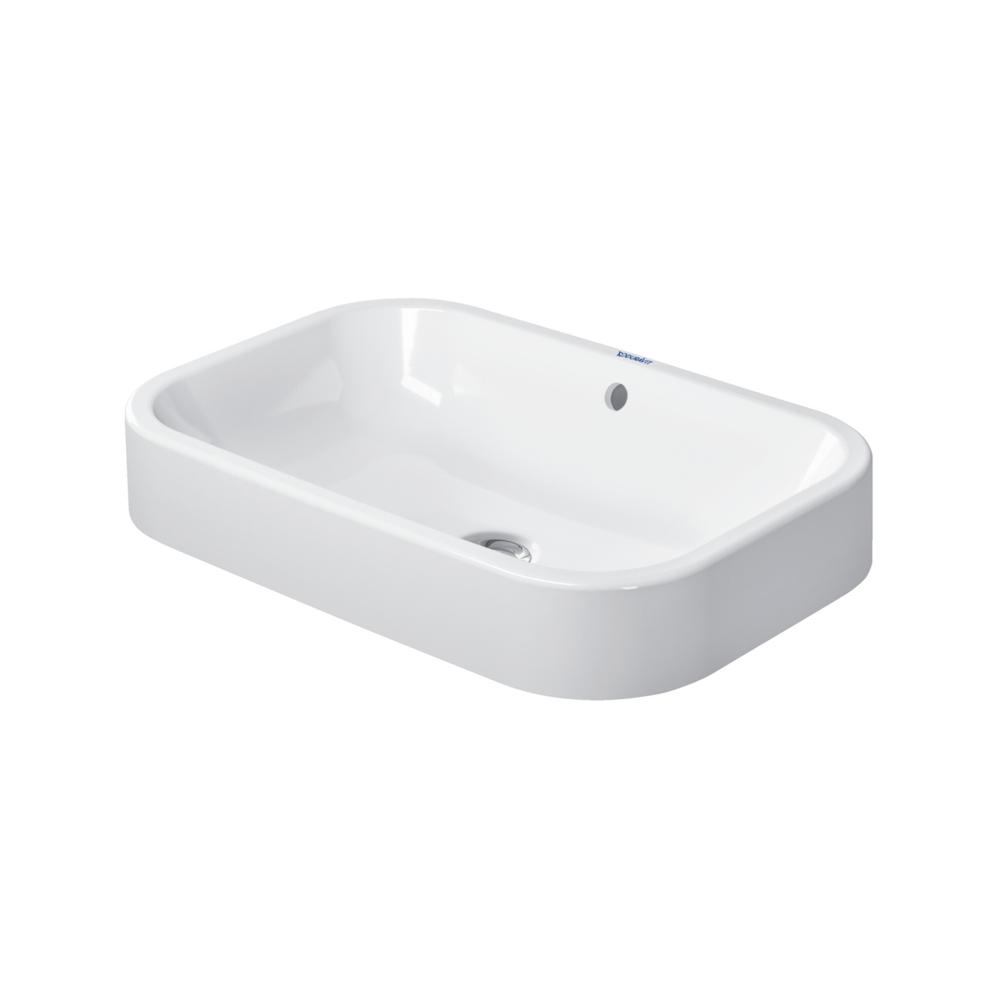 Duravit Aufsatzwaschtisch Happy D.2 60x40cm, geschli., o. HL, HLB, m ÜL, we