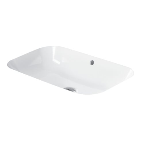Duravit Aufsatzwaschtisch Happy D.2 60x40cm, geschli., o. HL, HLB, m ÜL, we