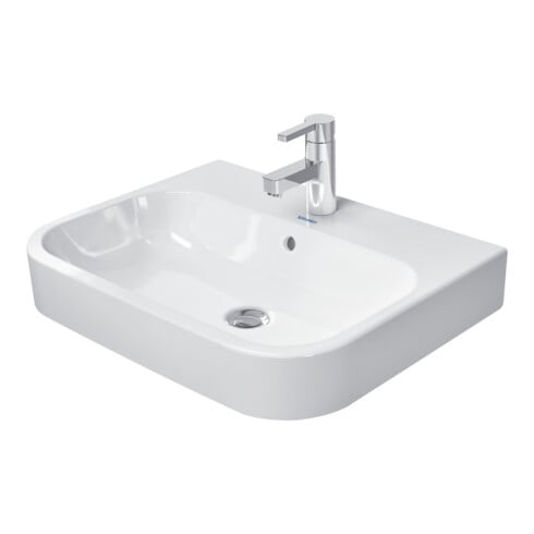 Duravit Aufsatzwaschtisch Happy D.2 60x46cm, geschli., m HL, ÜL, HLB, weiß