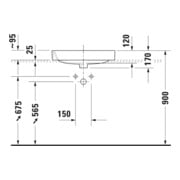 Duravit Aufsatzwaschtisch Happy D.2 60x46cm, geschli., m HL, ÜL, HLB, weiß-5