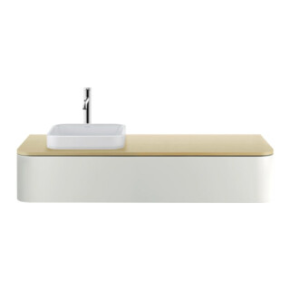Duravit Aufsatzwaschtisch Happy D.2 Plus 40x40, geschli., o HL, ÜL, HLB, weiß