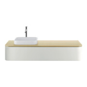 Duravit Aufsatzwaschtisch Happy D.2 Plus 40x40, geschli., o HL, ÜL, HLB, weiß