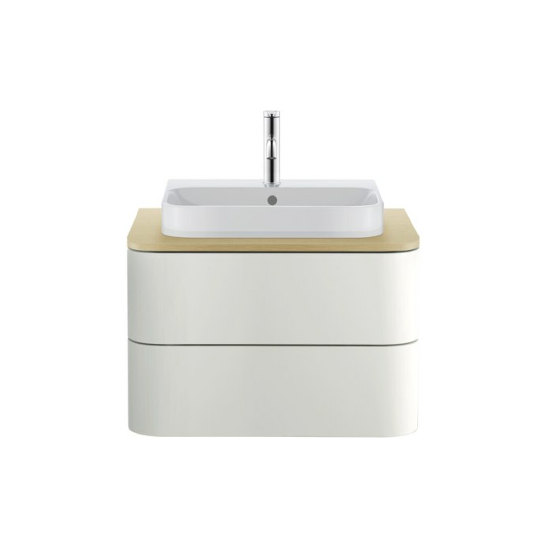 Duravit Aufsatzwaschtisch Happy D.2 Plus 50x40cm, geschli., m HL, ÜL, HLB, weiß