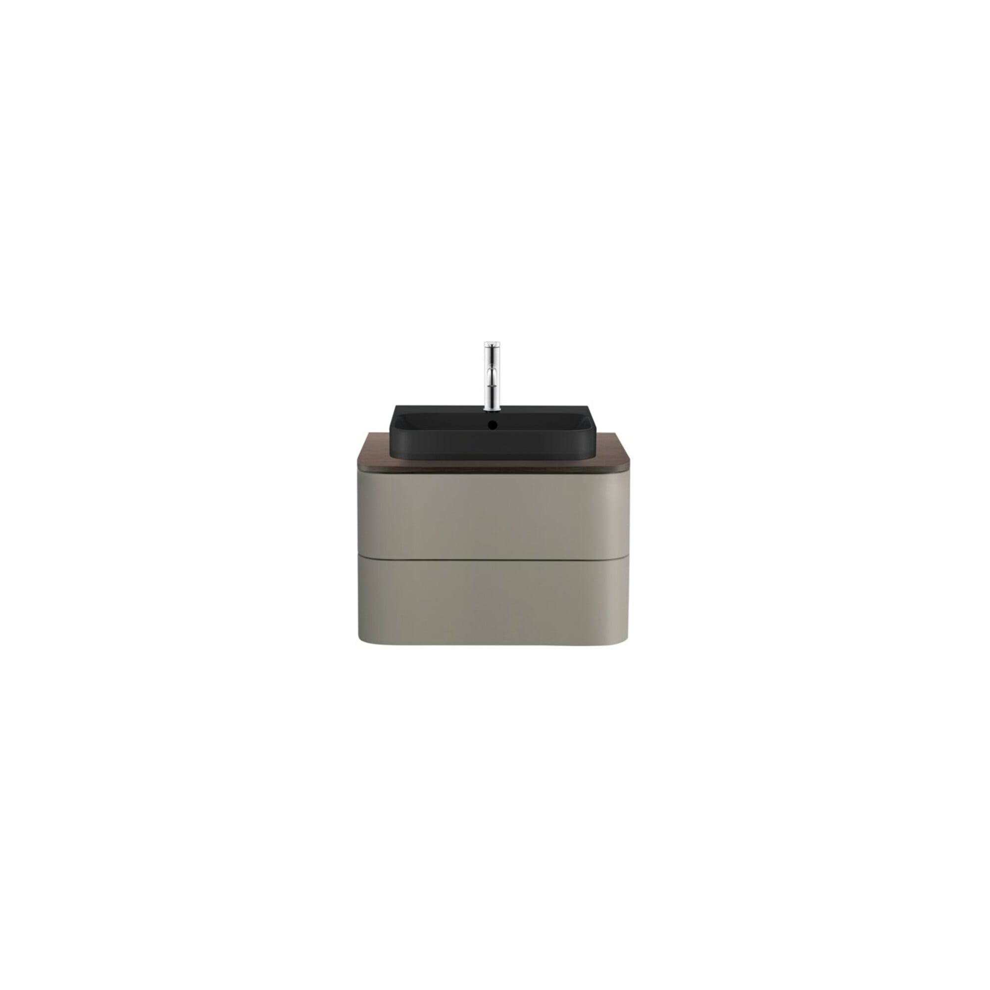 Duravit Aufsatzwaschtisch Happy D.2 Plus 50x40cm, gs, m HL, ÜL, HLB, anthr. m