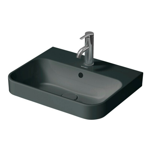 Duravit Aufsatzwaschtisch Happy D.2 Plus 50x40cm, gs, m HL, ÜL, HLB, anthr. m