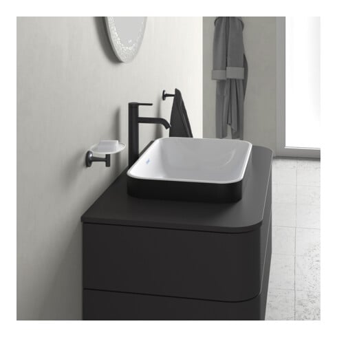 Duravit Aufsatzwaschtisch Happy D.2 Plus 60x40cm, gs, o HL, ÜL, HLB, we/anthr. ma
