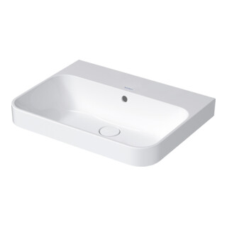Duravit Aufsatzwaschtisch Happy D.2 Plus 60x46, geschli., o HL, m ÜL, HLB, weiß