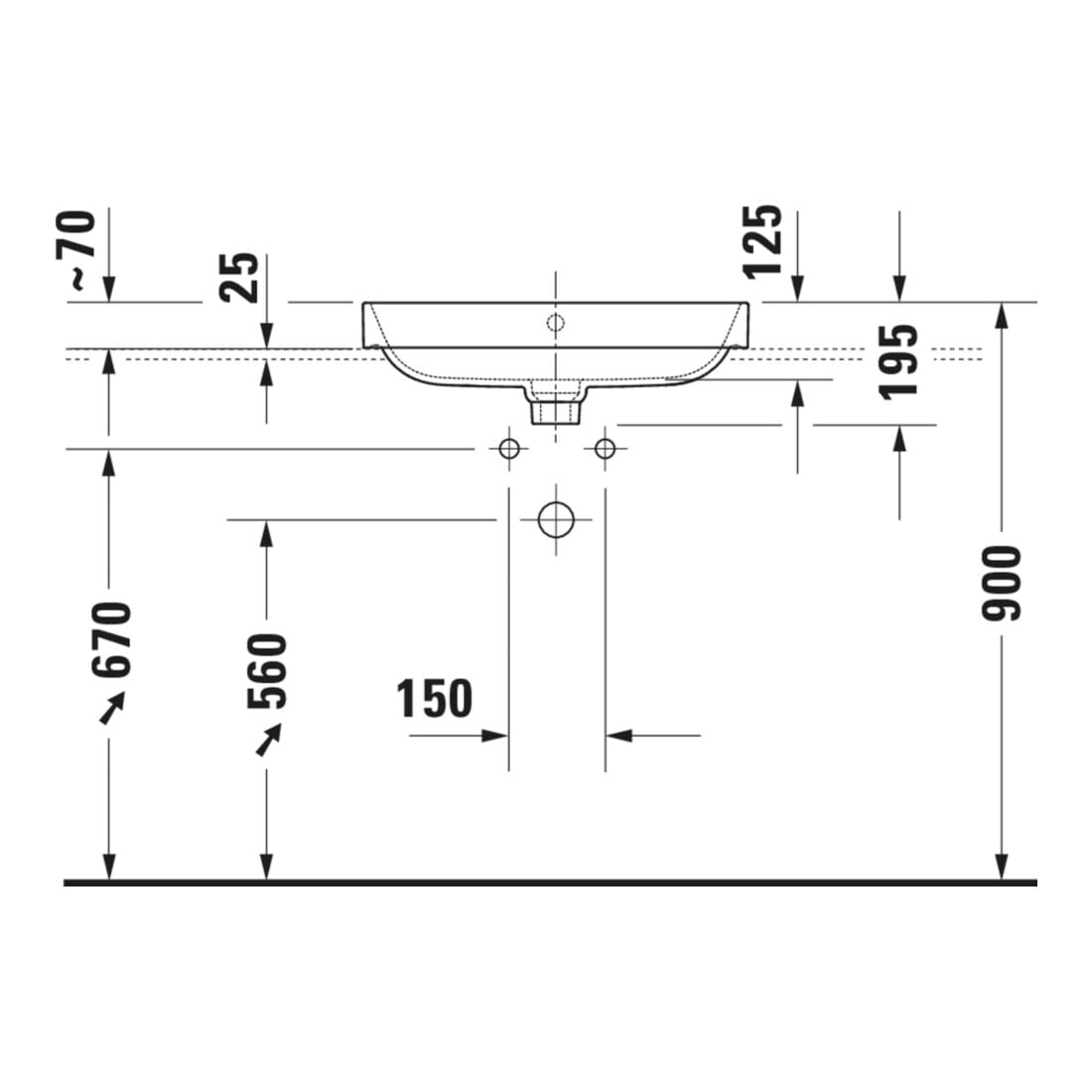 Duravit Aufsatzwaschtisch Happy D.2 Plus 60x46, geschli., o HL, m ÜL, HLB, weiß
