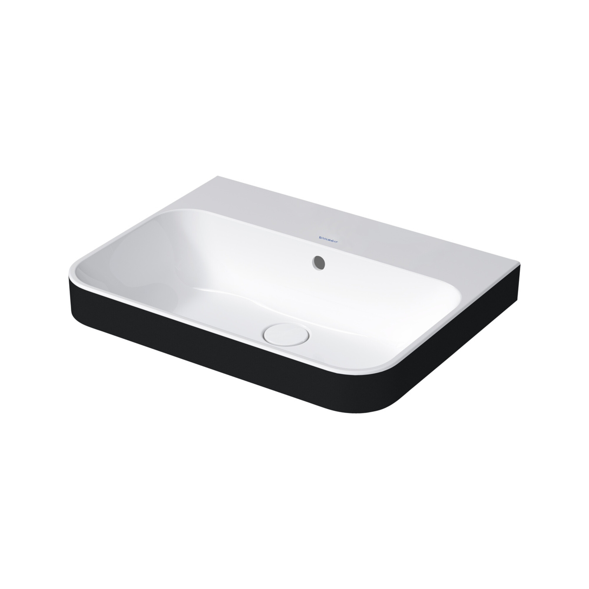 Duravit Aufsatzwaschtisch Happy D.2 Plus 60x46, gs, o HL, m ÜL, HLB, we/anthr. ma