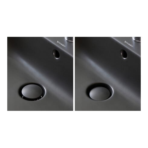 Duravit Aufsatzwaschtisch Happy D.2 Plus 60x46cm, gs, m HL, ÜL, HLB, anthr. m