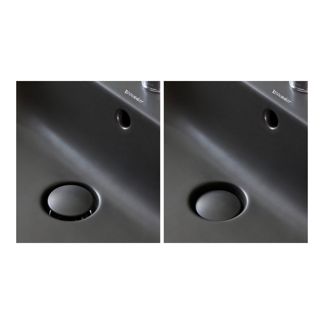 Duravit Aufsatzwaschtisch Happy D.2 Plus 60x46cm, gs, m HL, ÜL, HLB, anthr. m