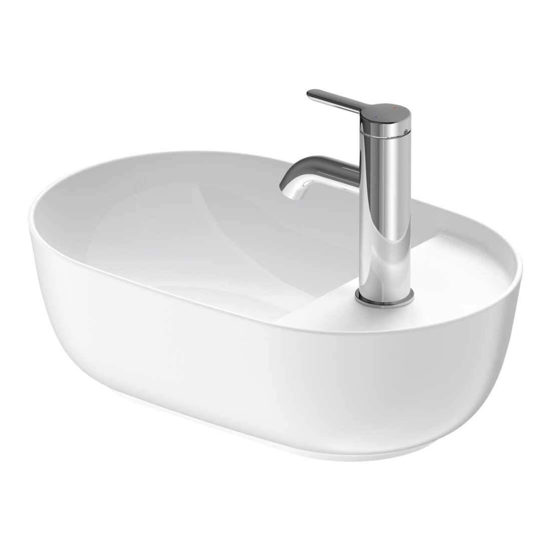 Duravit Aufsatzwaschtisch Luv 42x27cm, gs, m HL, o. ÜL, m HLB, we/we