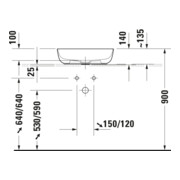 Duravit Aufsatzwaschtisch Luv 50x35cm, geschli., o. HL, ÜL, HLB, we/we-5