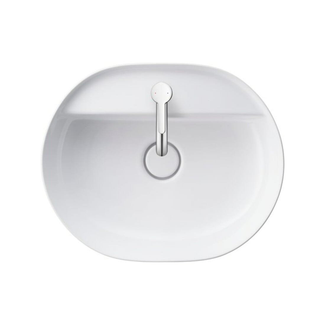 Duravit Aufsatzwaschtisch Luv 50x35cm, gs, m HL, o. ÜL, m HLB, we
