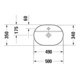 Duravit Aufsatzwaschtisch Luv 50x35cm, gs, m HL, o. ÜL, m HLB, we/we