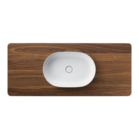 Duravit Aufsatzwaschtisch Luv 60x40cm, geschli., o. HL, ÜL, HLB, weiß