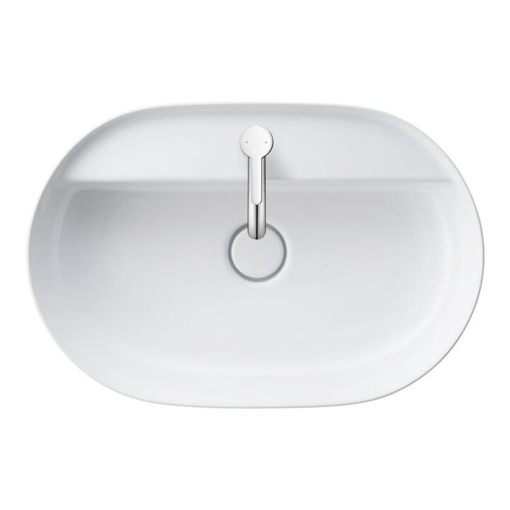 Duravit Aufsatzwaschtisch Luv 60x40cm, gs, m HL, o. ÜL, m HLB, we
