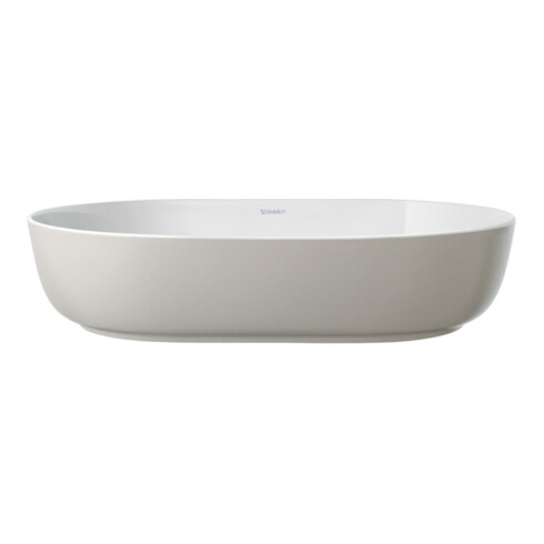 Duravit Aufsatzwaschtisch Luv 60x40cm, gs, o L, Ü, HLB, we/grau s-matt