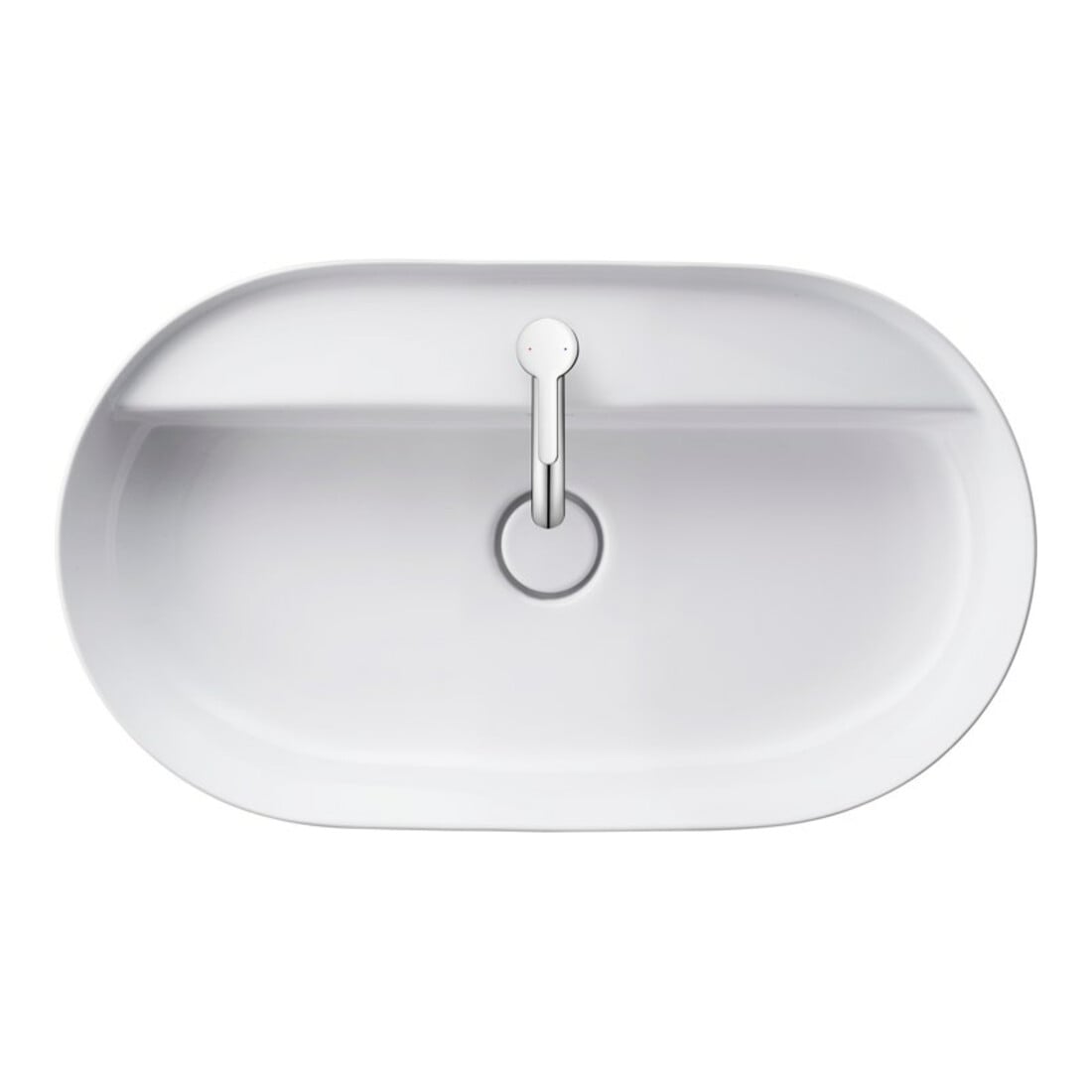 Duravit Aufsatzwaschtisch Luv 70x40cm, gs, m HL, o. ÜL, m HLB, we