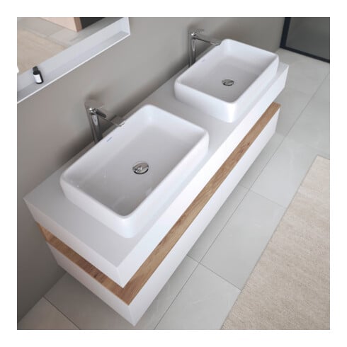 Duravit Aufsatzwaschtisch Qatego 50x40cm, o Ü, o. Hahnloch-/bank, we. hgl