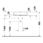 Duravit Aufsatzwaschtisch Qatego 50x40cm, we. hgl, o. ÜL, o. Hahnlochbank-4