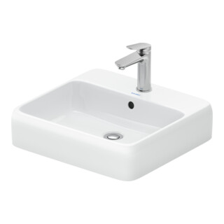 Duravit Aufsatzwaschtisch Qatego 50x47cm, we. hgl, m Hahnl., ÜL, Hahnloch
