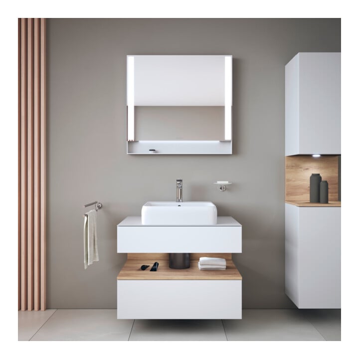 Duravit Aufsatzwaschtisch Qatego 50x47cm, we. hgl, m Hahnl., ÜL, Hahnloch