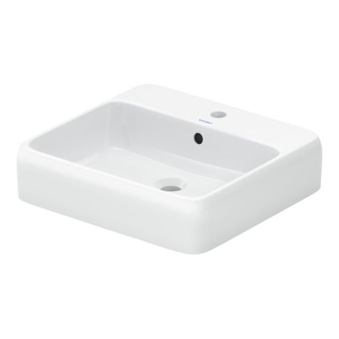 Duravit Aufsatzwaschtisch Qatego 50x47cm, we. hgl, m Hahnl., ÜL, Hahnloch