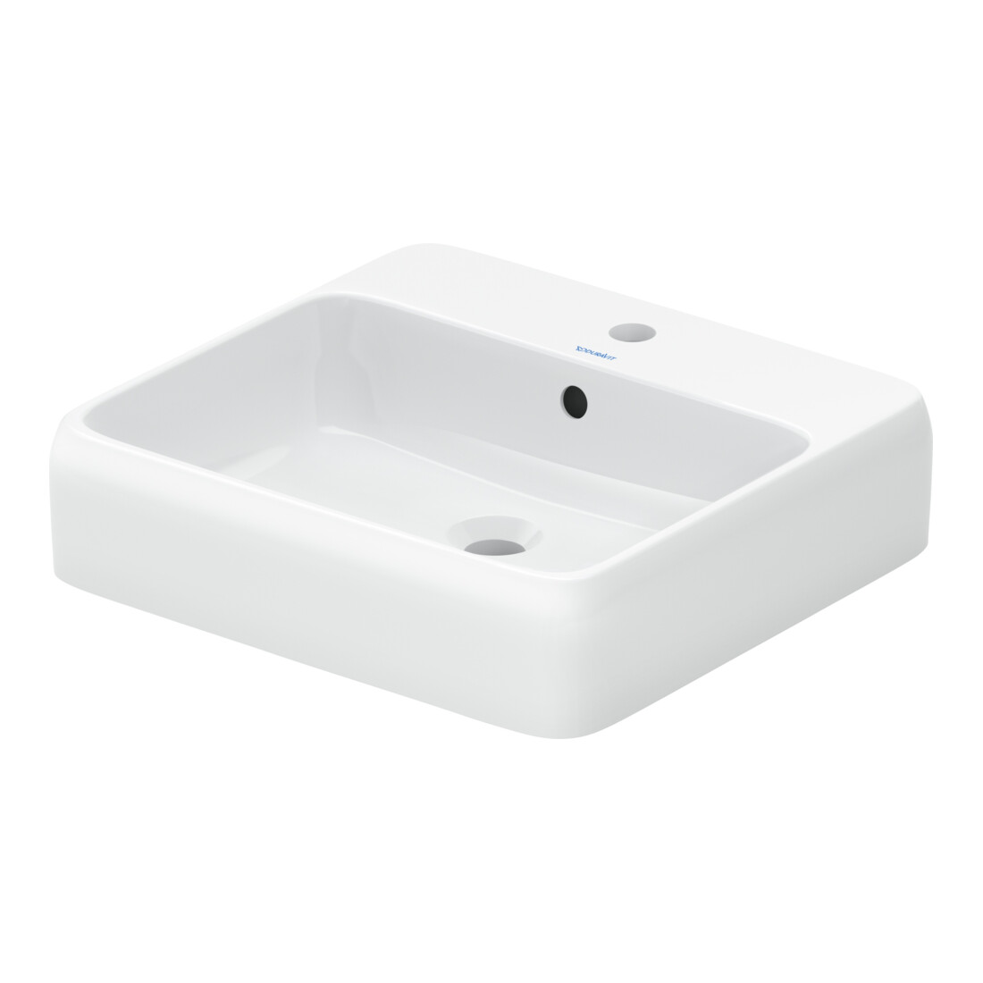 Duravit Aufsatzwaschtisch Qatego 50x47cm, we. hgl, m Hahnl., ÜL, Hahnloch