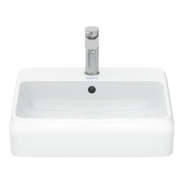 Duravit Aufsatzwaschtisch Qatego 50x47cm, we. hgl, m Hahnl., ÜL, Hahnloch