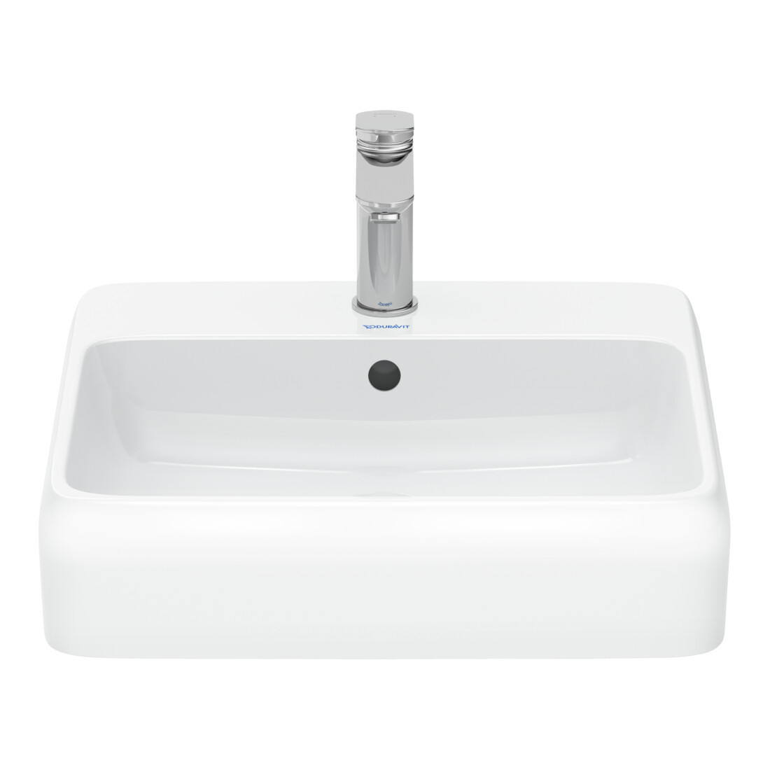 Duravit Aufsatzwaschtisch Qatego 50x47cm, we. hgl, m Hahnl., ÜL, Hahnloch