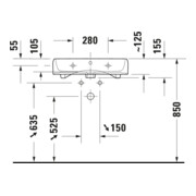 Duravit Aufsatzwaschtisch Qatego 60x47cm, w g, m HL, Ü, HL, geschli.-4