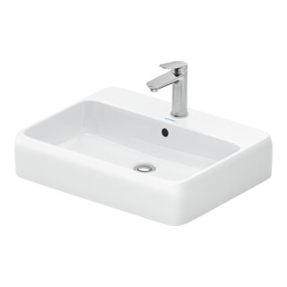 Duravit Aufsatzwaschtisch Qatego 60x47cm, we. hgl, m Hahnl., ÜL, Hahnloch