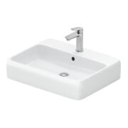 Duravit Aufsatzwaschtisch Qatego 60x47cm, we. hgl, m Hahnl., ÜL, Hahnloch