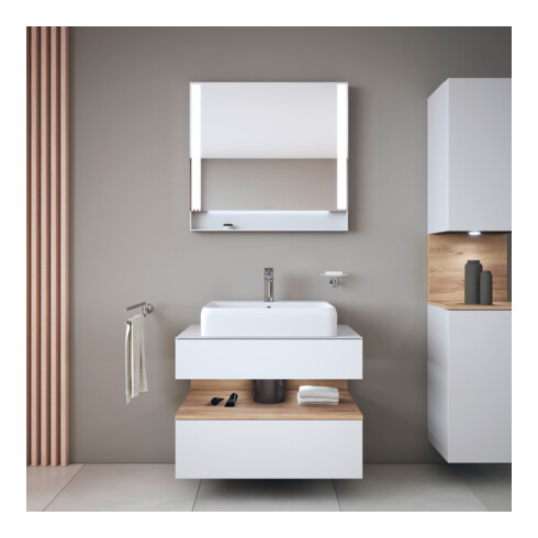 Duravit Aufsatzwaschtisch Qatego 60x47cm, we. hgl, m Hahnl., ÜL, Hahnloch