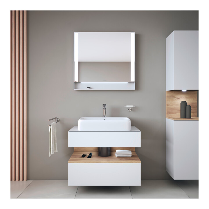 Duravit Aufsatzwaschtisch Qatego 60x47cm, we. hgl, m Hahnl., ÜL, Hahnloch