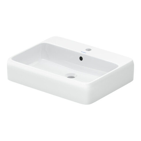 Duravit Aufsatzwaschtisch Qatego 60x47cm, we. hgl, m Hahnl., ÜL, Hahnloch