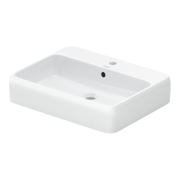 Duravit Aufsatzwaschtisch Qatego 60x47cm, we. hgl, m Hahnl., ÜL, Hahnloch