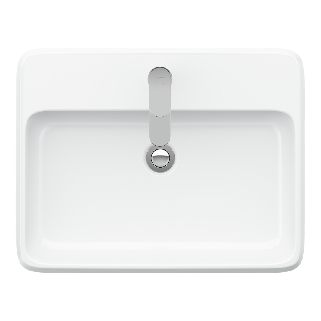 Duravit Aufsatzwaschtisch Qatego 60x47cm, we. hgl, m Hahnl., ÜL, Hahnloch