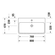 Duravit Aufsatzwaschtisch Qatego 80x47cm, w g, o HL, m Ü, HL, geschli.-3
