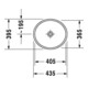 Duravit Aufsatzwaschtisch Starck 2 43,5x39,5cm, gs, o. HL, ÜL, HLB, we-5
