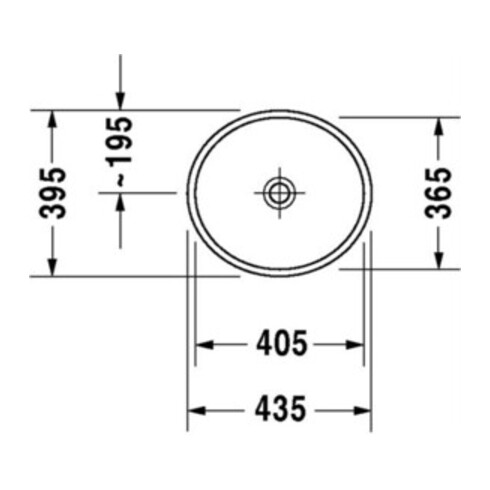 Duravit Aufsatzwaschtisch Starck 2 43,5x39,5cm, gs, o. HL, ÜL, HLB, we