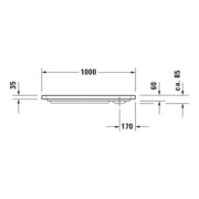 Duravit Bac à douche rectangulaire D-Code 100x70x8,5 cm, antidérapant, blanc-4