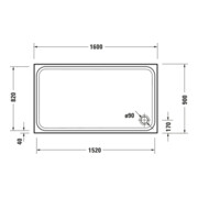 Duravit Bac à douche rectangulaire D-Code 160x90x8,5 cm, blanc-4